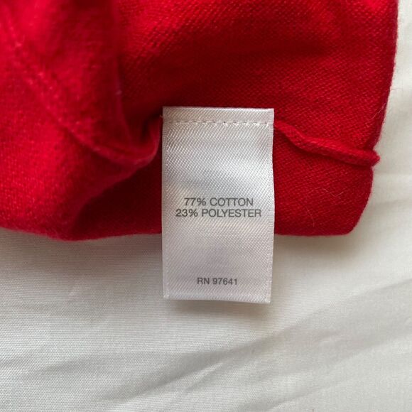 J Jill Red Short Sleeve V-Neck Knit Shirt Size Small Women’s - Picture 6 of 11